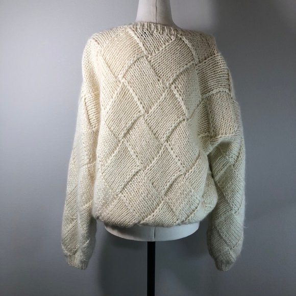 Vintage Lautremont Hand-knit Wool Blend Sweater - Picture 2 of 7